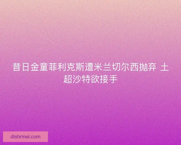 昔日金童菲利克斯遭米兰切尔西抛弃 土超沙特欲接手